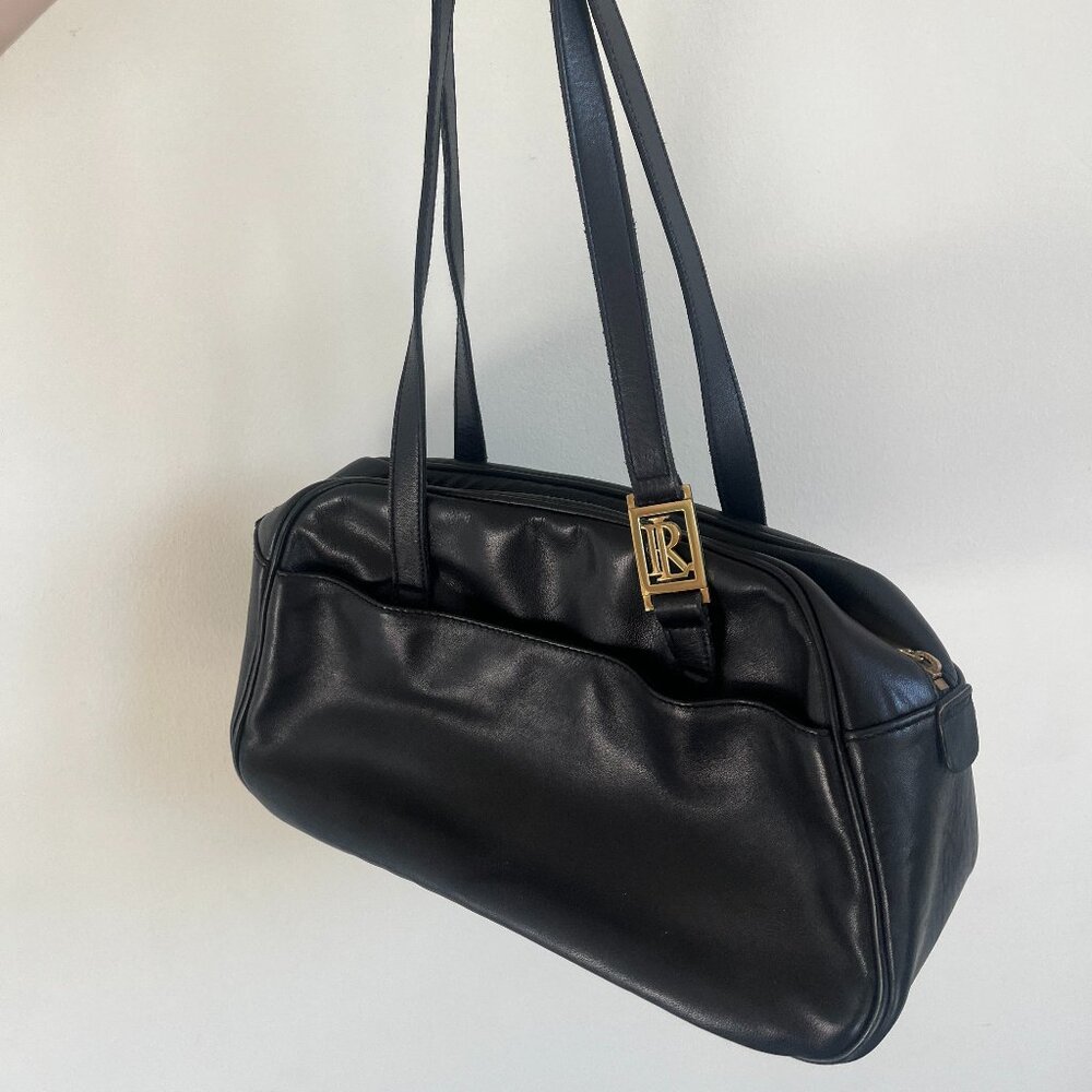 Vintage Ralph Lauren Black Bowling Purse